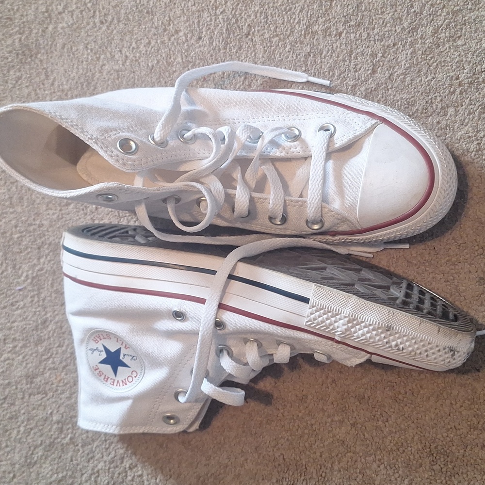 Converse, 7.5 White, Chuck Taylor  all star